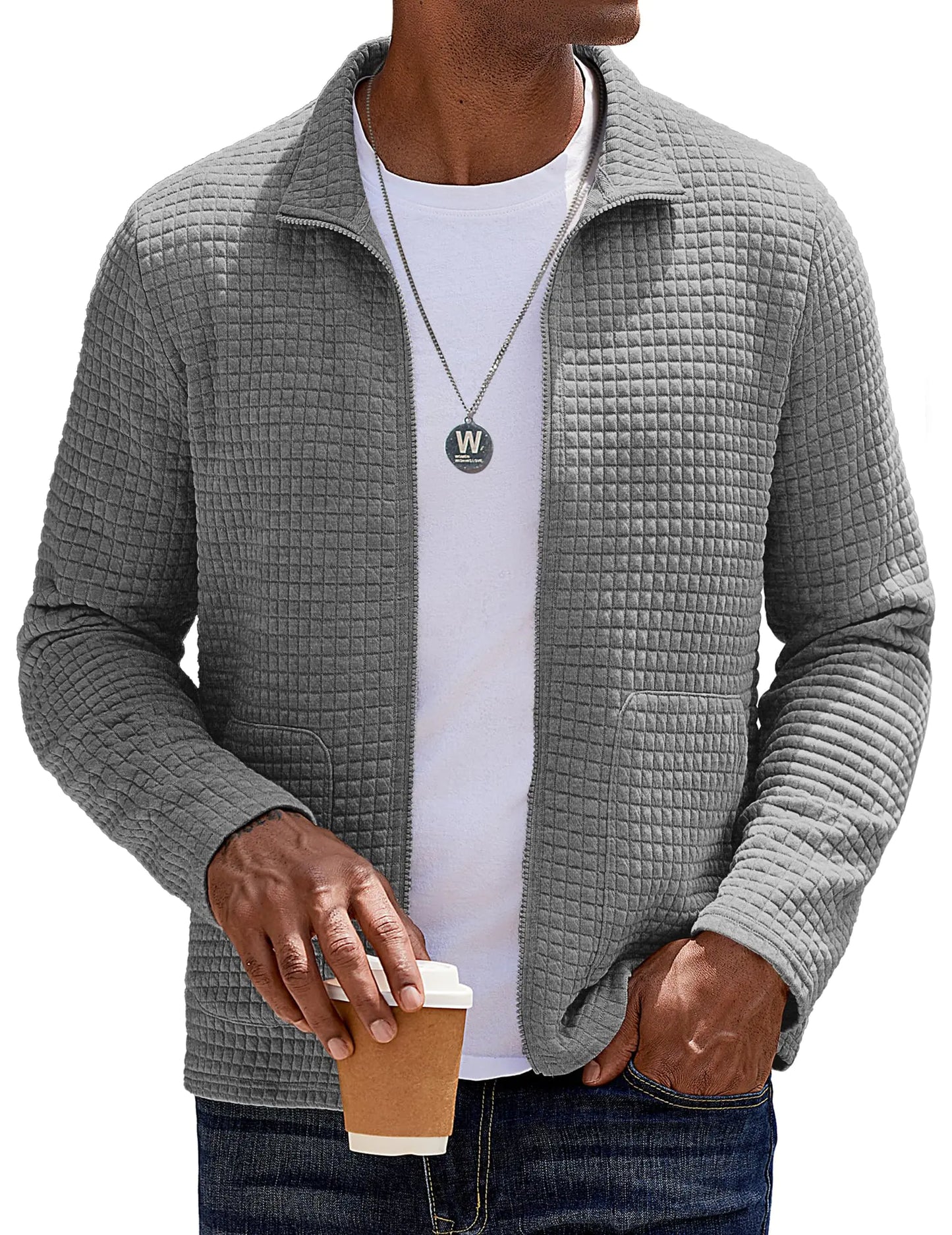 COOFANDY Men’s Lightweight Varsity Bomber Jacket – Casual Full Zip Style