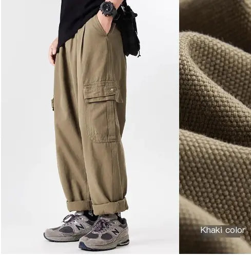 Straight Wide Leg Cargo Pants