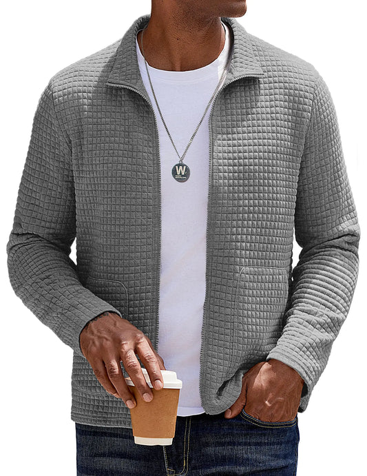 COOFANDY Men’s Lightweight Varsity Bomber Jacket – Casual Full Zip Style