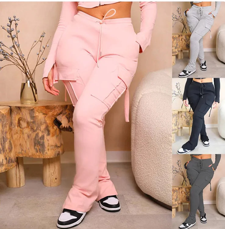 High-Waist Utility Cargo Pants