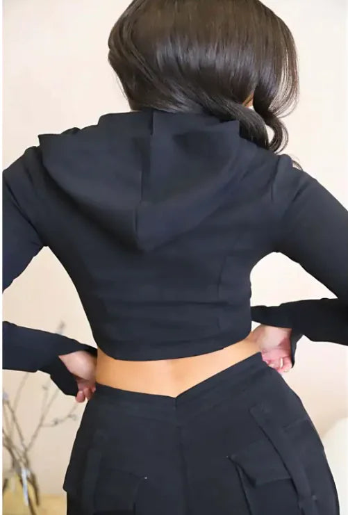 High-Waist Utility Cargo Pants