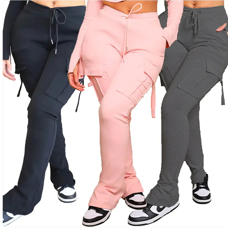 High-Waist Utility Cargo Pants